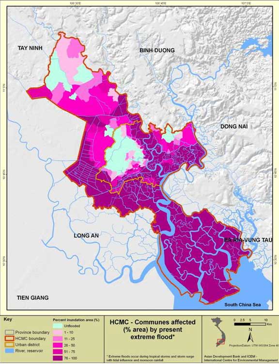 Viet Nam – Ho Chi Minh City – Existing and planned transport 2050 and impacts of flooding