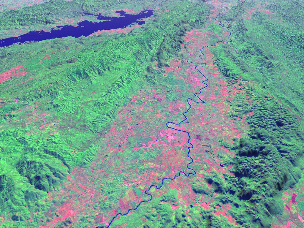 Thailand – Western Forest Complex: 3D View of Khwae Noi River