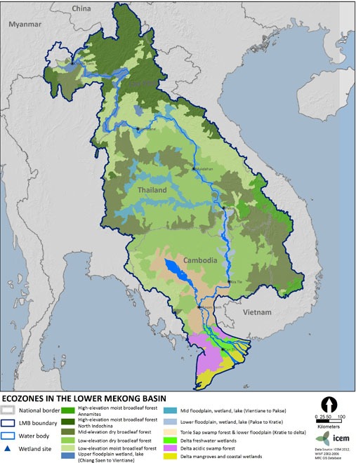Ecozones in Lower Mekong Basin